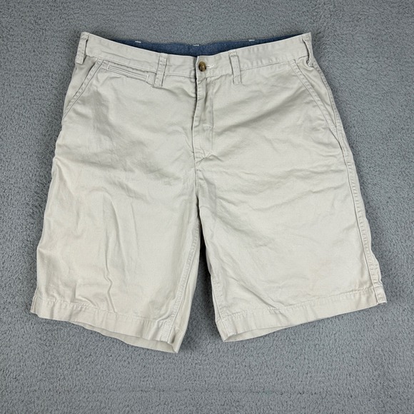 Polo Ralph Lauren Chino Shorts Mens 34 Beige Relaxed Fit Embroidered Logo Preppy - Picture 1 of 12